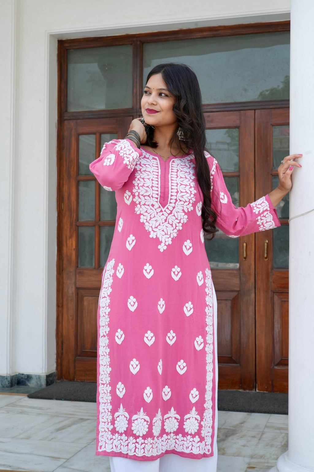 Rozana straight fit long kurti