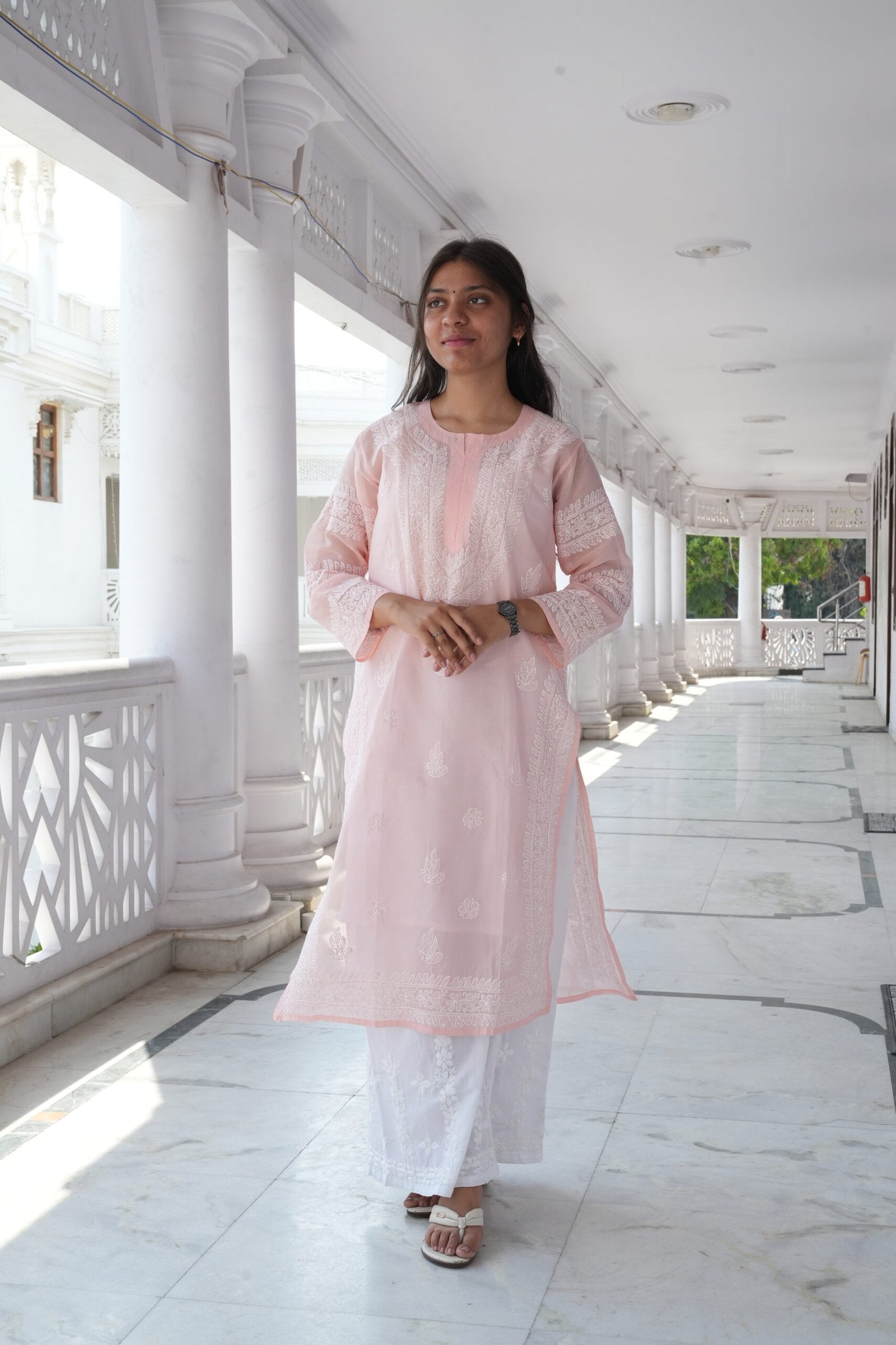 Handcrafted fully embroidered kurta