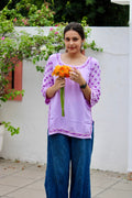 Nazrana lavender chikankari kurti