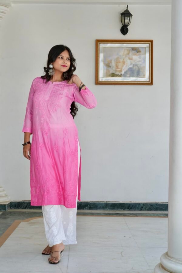 “Nazakat” straight fit gradient kurti - Image 2