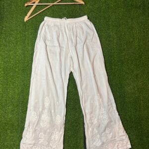 Handcrafted chikankari palazzo (free size)