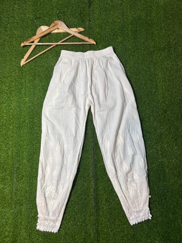 Handcrafted chikankari afghani pants(free size)