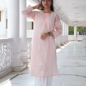 Handcrafted fully embroidered kurta