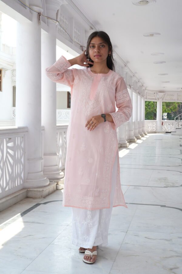 Handcrafted fully embroidered kurta