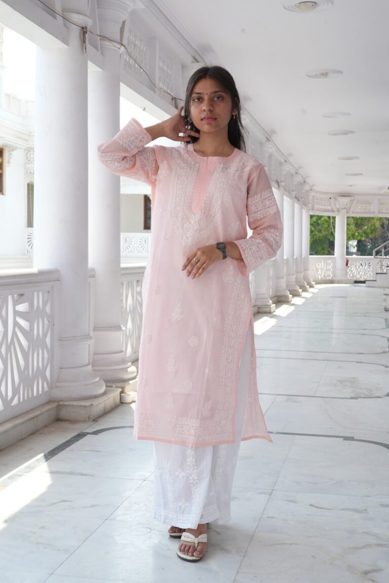 Handcrafted fully embroidered kurta
